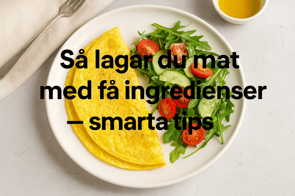Så lagar du mat med få ingredienser – smarta tips