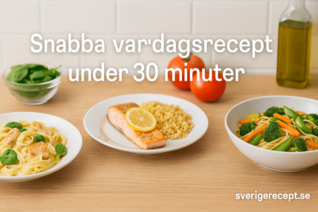 Snabba vardagsrecept under 30 minuter