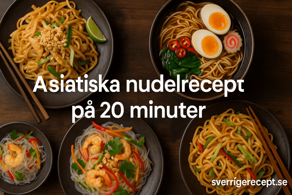 Asiatiska nudelrecept på 20 minuter