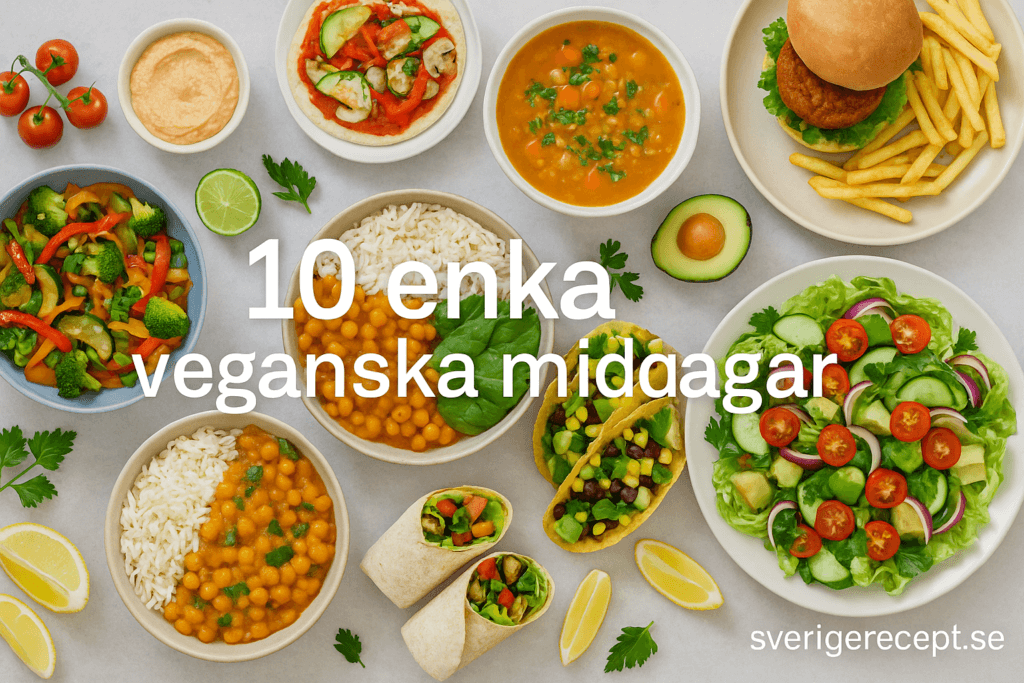 10 enkla veganska middagar på under 30 minuter – snabbt & gott