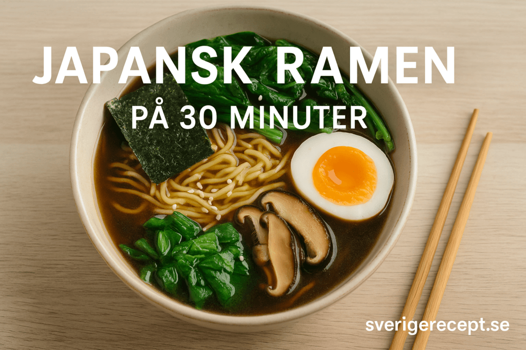Japansk ramen på 30 minuter – recept, smaker & smarta genvägar