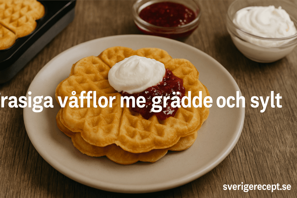 Frasiga våfflor med grädde och sylt – recept, tips och variationer