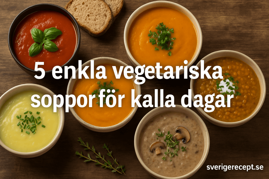 5 enkla vegetariska soppor för kalla dagar – värmande & goda recept