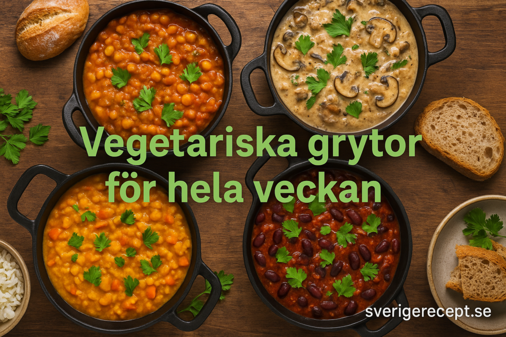 Vegetariska grytor för hela veckan – enkla & mättande recept