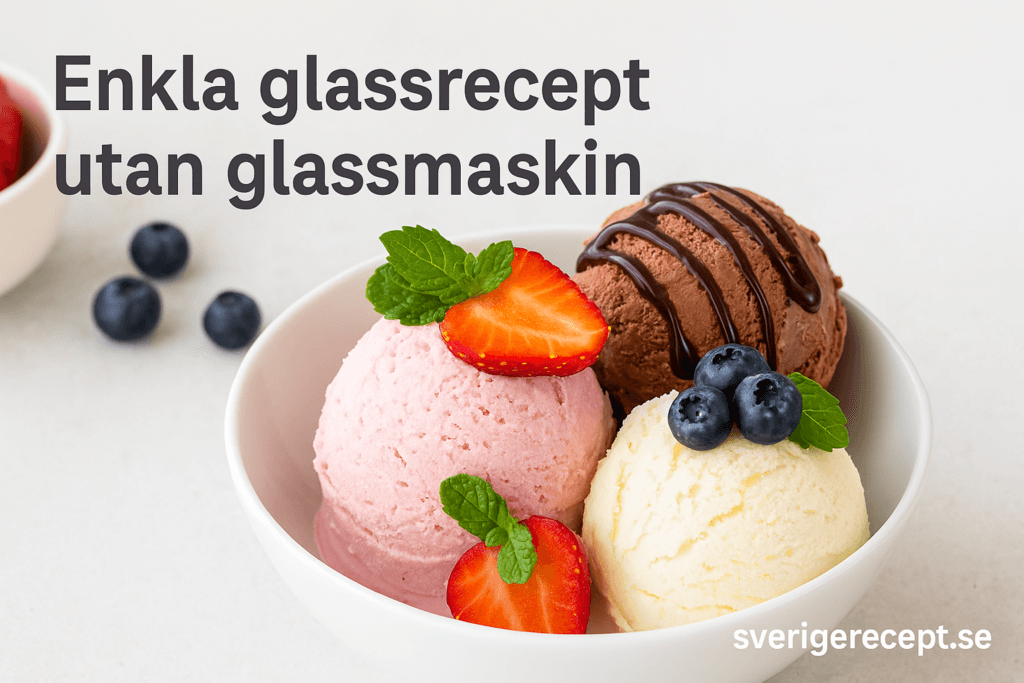 Enkla glassrecept utan glassmaskin – svalkande njutning för alla tillfällen