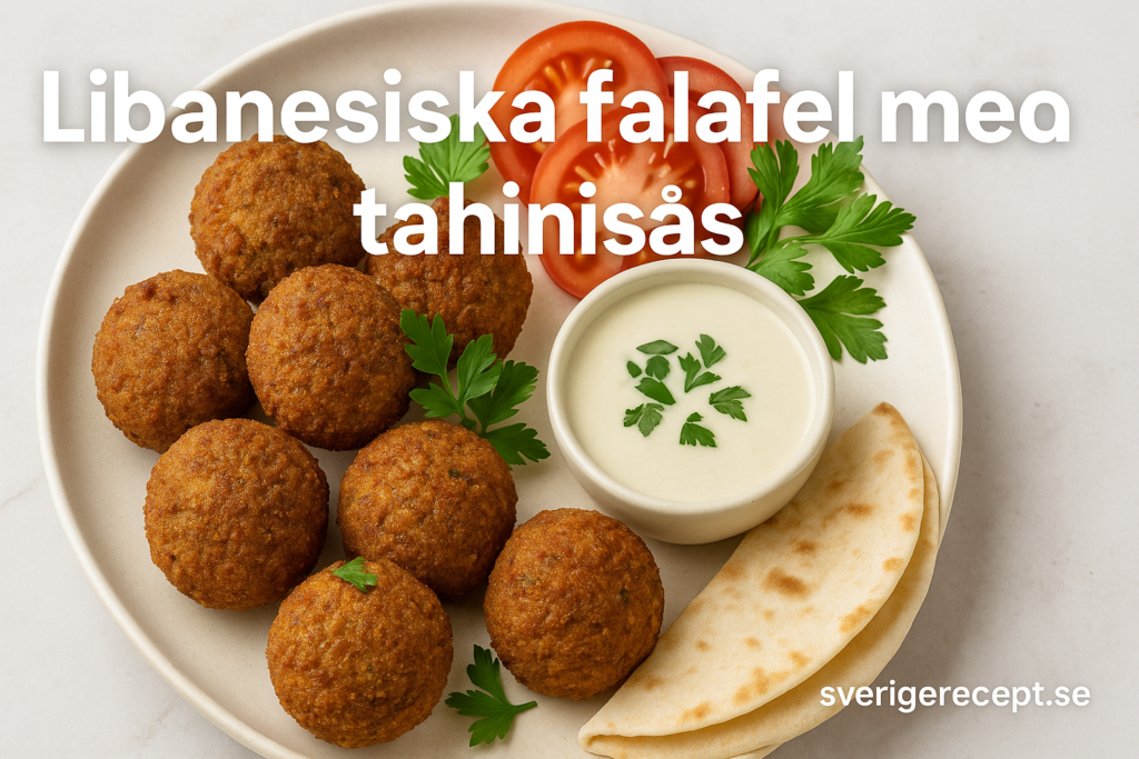 Libanesiska falafel med tahinisås – klassiskt recept från Mellanöstern