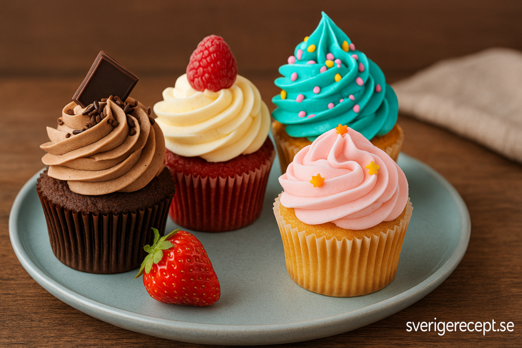 Cupcakes med kreativ dekoration – idéer, recept och inspiration