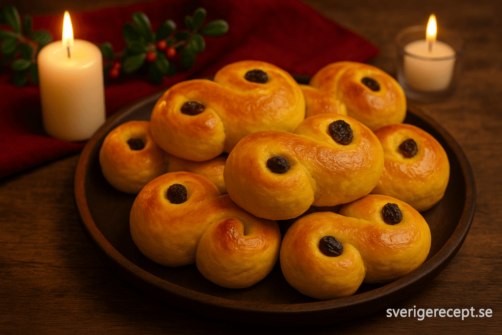 Klassiska lussekatter till Lucia – saftiga och gyllene saffransbullar