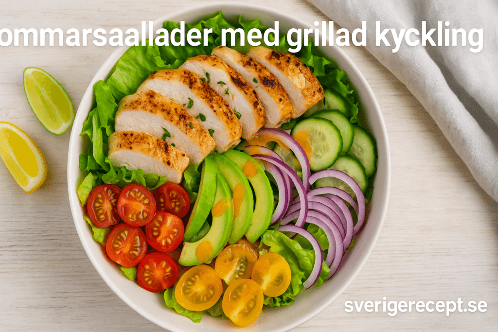 Sommarsallader med grillad kyckling – fräscha, nyttiga och smakrika recept