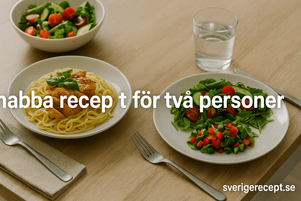 Snabba recept för två personer – enkla, goda och mättande måltider