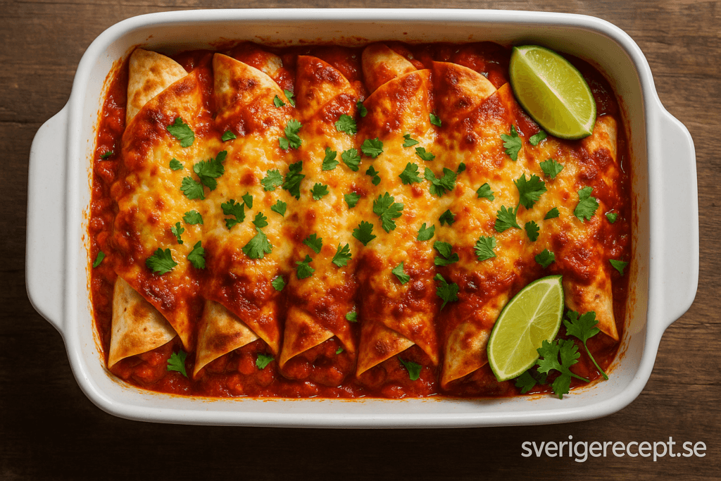 Mexikanska enchiladas i ugnen – smakrik och enkel vardagsfavorit