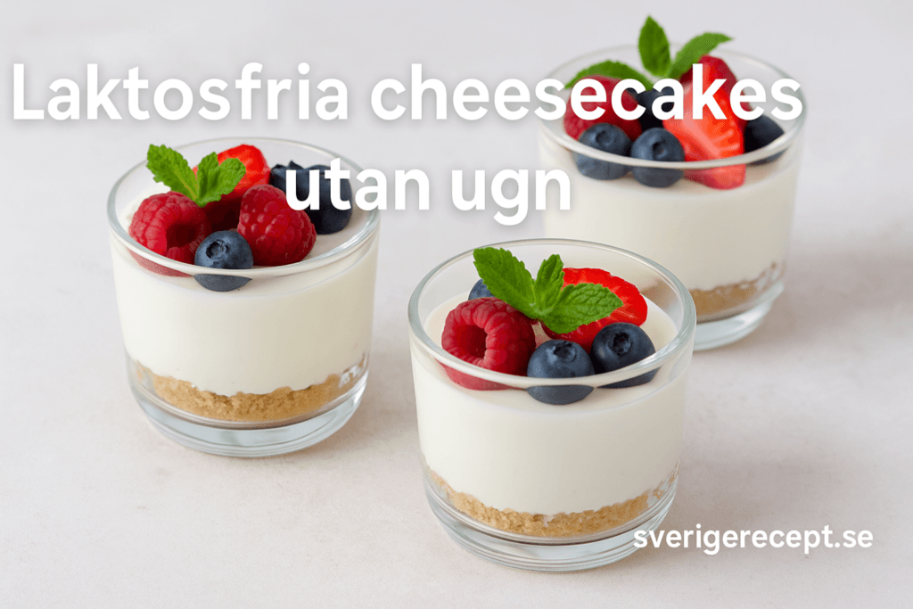Laktosfria cheesecakes utan ugn – enkla och fräscha desserter