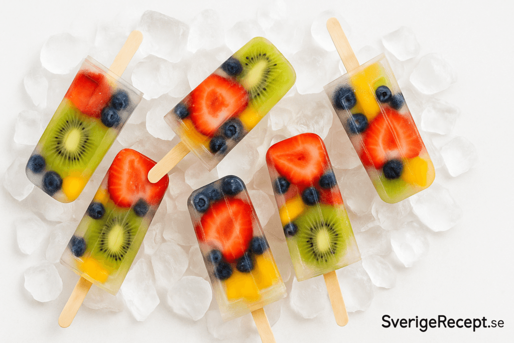 Glasspinnar med frukt och bär – en frisk och somrig klassiker