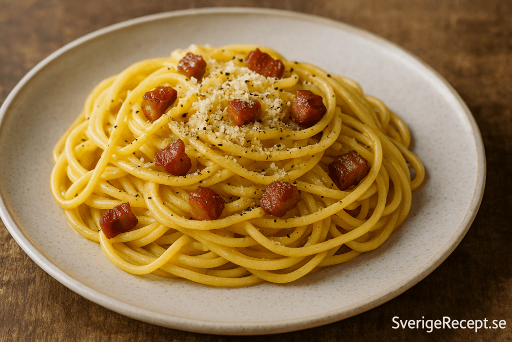 Italiensk spaghetti carbonara – klassisk, krämig och oemotståndlig