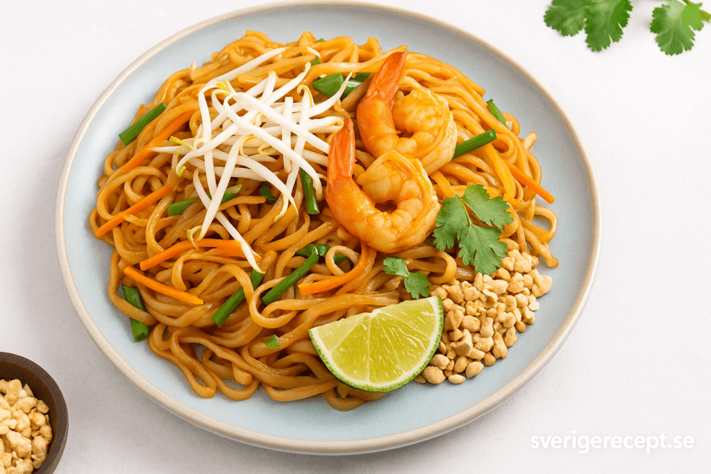 Thailändsk Pad Thai – klassisk nudelrätt med perfekt balans mellan sött, surt och salt