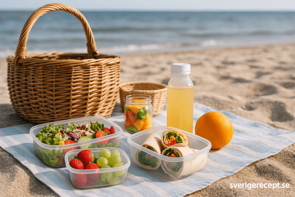 Sommarmatlådor för stranden – fräscha, enkla och goda att ta med
