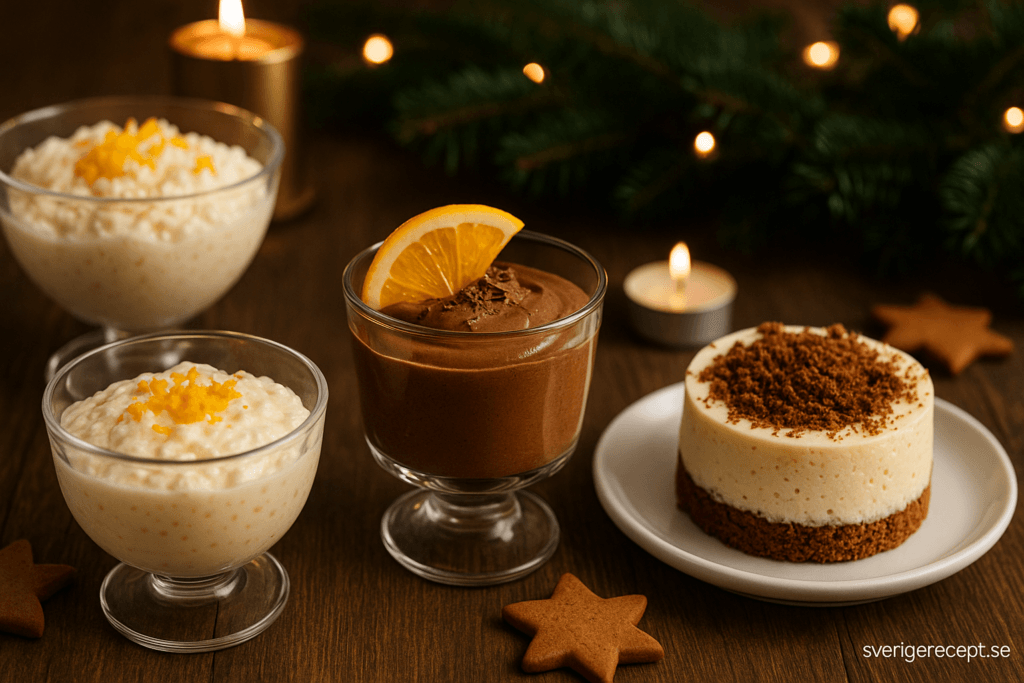 Laktosfria efterrätter till julbordet – klassiska smaker utan grädde och mjölk