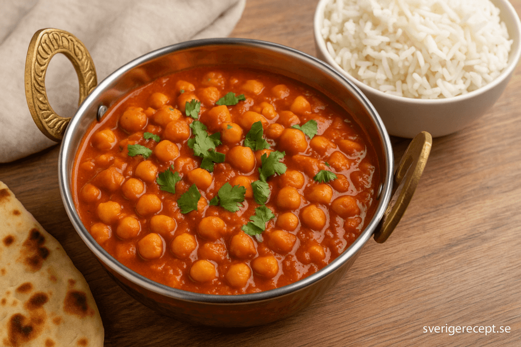 Indisk chana masala (kikärtsgryta) – smakrik vegansk klassiker