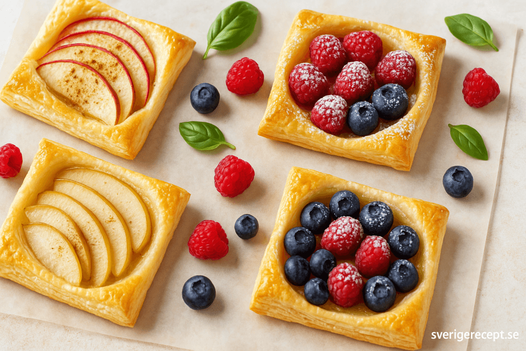 Smördegspajer med frukt – frasig lyx på ett enkelt sätt