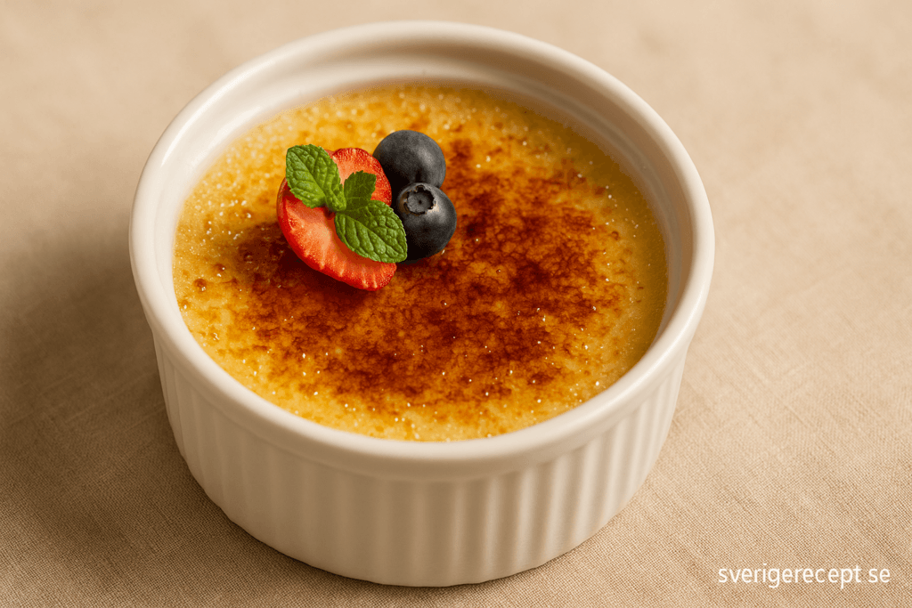 Fransk crème brûlée – elegans i varje sked