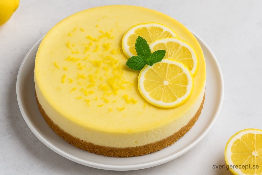 🍋 Cheesecake med citron – frisk och len dessertklassiker