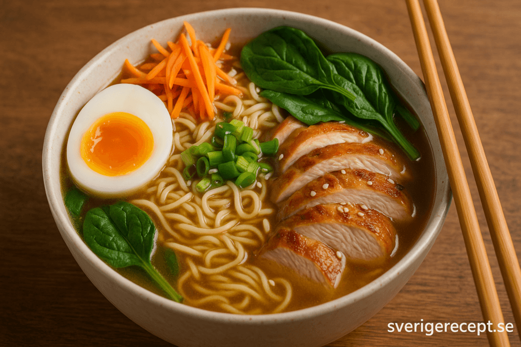 Japansk ramen med kyckling – smakrik, varm och fylld av umami