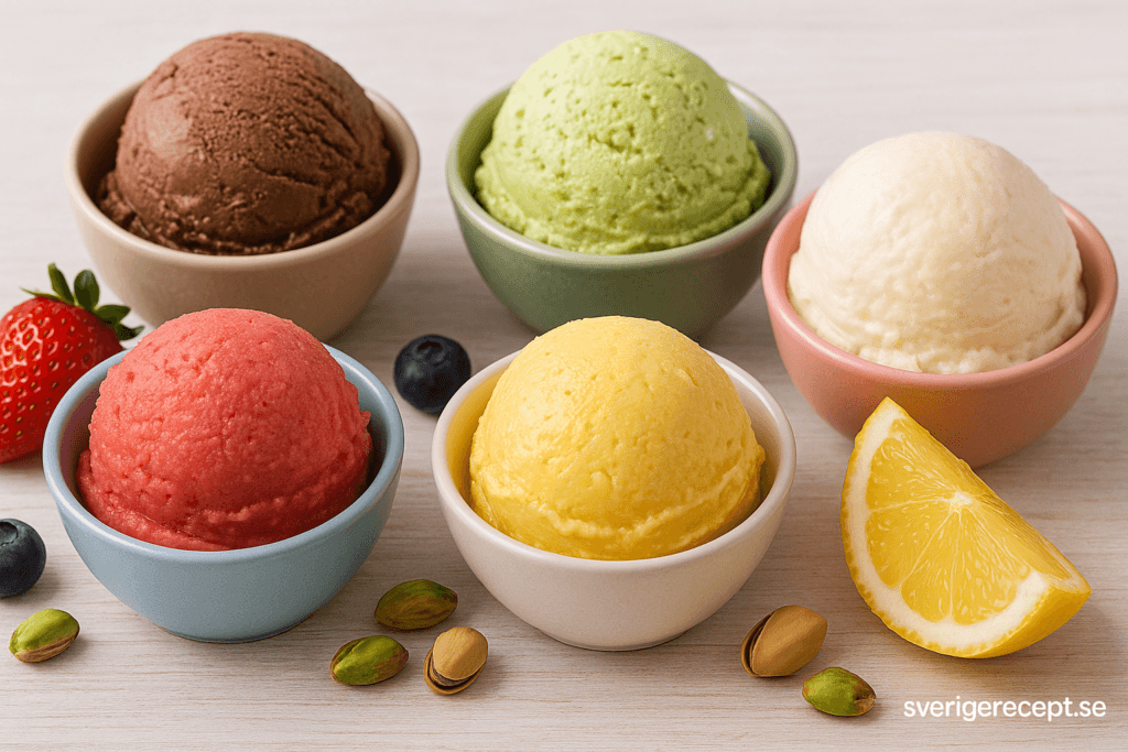 Italiensk gelato i olika smaker – krämig lyx på italienskt vis