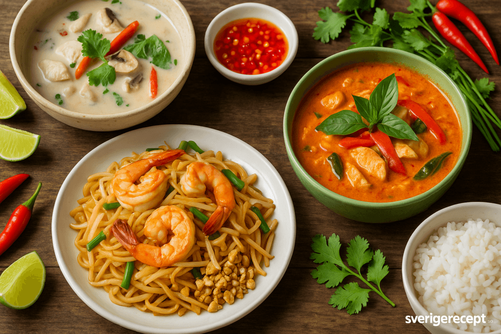 Thailändska rätter med perfekt balans mellan hetta & sötma