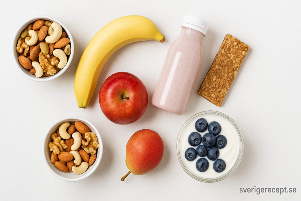 Snabba, nyttiga mellanmål på språng – energi när du behöver det